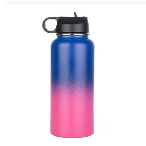 ZZJJC 아이디어 보온병 아이디어 텀블러 아웃도어 보온병, 상청색하장미가루, 32oz/960ml