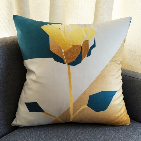 60x60cm50X50cm 북유럽 심플한 현대 사치 거실 소파 쿠션 작은 쿠션 베갯잇 베갯잇 코어 없음, 흰 장미