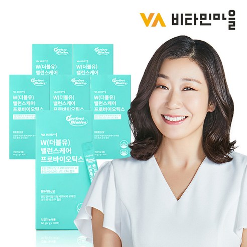 비타민마을 [매장발송] 더블유 밸런스케어 프로바이오틱스 여성 질 유래 유산균 180포 6박스 총6개월분 리뷰이벤트