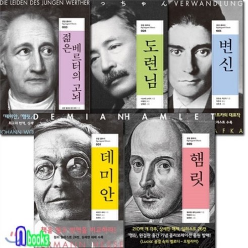 [전집] 꿈결 클래식 세계문학세트(전5권)/데미안.햄릿.도련님.변신.젊은베르터의고뇌