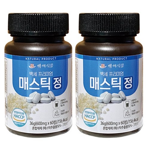 백세식품 매스틱정 프리미엄, 36g, 2개