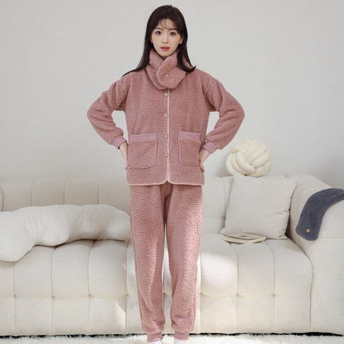 언에스온 뽀글이 목도리세트 홈웨어 캠핑웨어