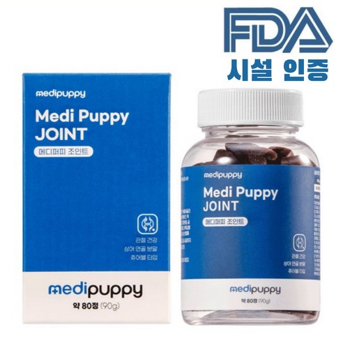 [미국 FDA 시설 인증] 메디퍼피 강아지 관절 영양제 – 슬개골 영양 노견 간식, 뼈/연골 건강 기능식품 
고양이 영양제