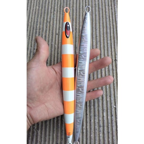 남유 철판 미끼 바다낚시 야광로 아선 미끼 100g 150g 200g 300g 400g, 오렌지색 야광, 600 그램