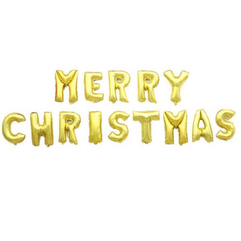 메리크리스마스 MERRY CHRISTMAS 글자 풍선 가랜드, 1개, 골드