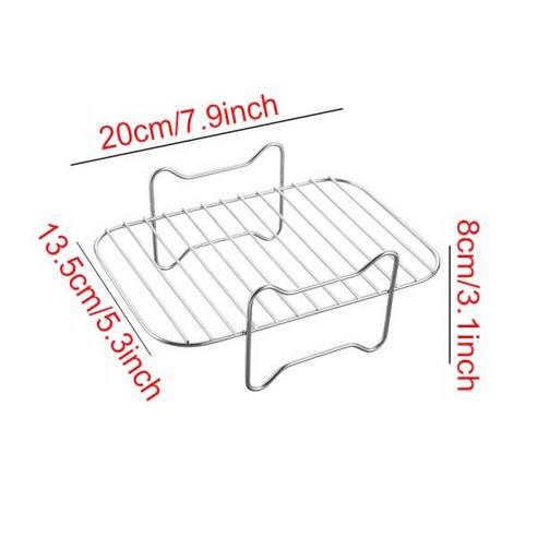 에어 프라이어 베이킹 랙 금속 사각형 오븐 그릴 액세서리 Cosori 인스턴트 와류 Foodi용