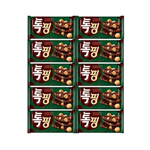 오리온 톡핑 초콜릿 헤이즐넛 그래놀라 1P(43g) x 10개, 43g