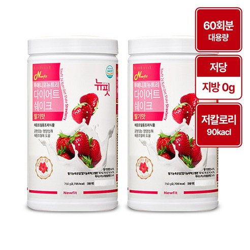 뉴트리 다이어트 쉐이크 딸기맛, 750g, 2개