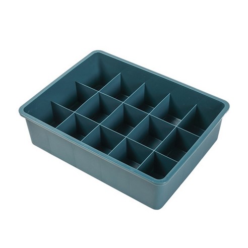 Karvin 브라 수납함 침실 홈 수납함 속옷 팬티 양말 수납함 격자 잡동사니 수납함, 짙은 남색 15칸