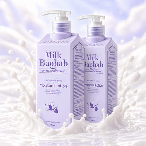 밀크바오밥 비오클라쎄 베이비 모이스처 고보습 로션, 500ml, 2개