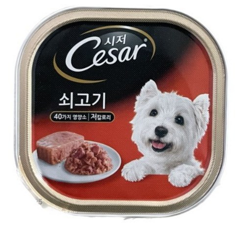 시저 반려견 주식캔, 소, 100g, 8개