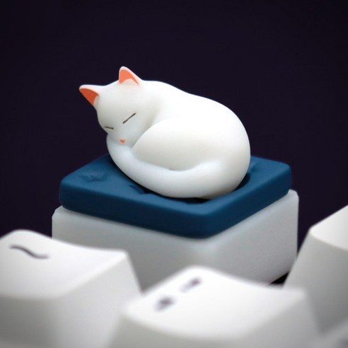 귀여운 고양이 스태츄 키캡 주문제작 커스텀 컬러 ABS resin 인디비주얼, 단품, A