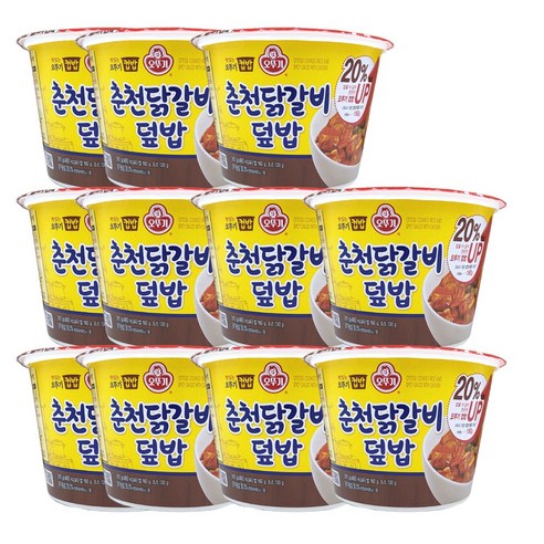 <올따옴> 오뚜기 맛있는 컵밥 춘천닭갈비덮밥 310g 11입, 11개