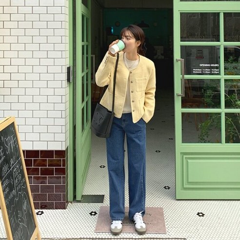 메이블루 핀턱 와이드 데님팬츠로 트렌디한 스타일을 완성하세요!