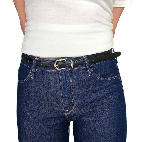 드카멜레 정품 여성용 벨트 FI-12 슬림 얇은 허리띠 가죽 여성 예쁜 튼튼한 여자 벨트