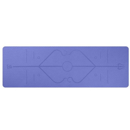 [SW] 위치선이 표시된 TPE 요가 매트 1830x610x6mm 초보자용 미끄럼 방지 매트 친환경 휘트니스 체조 매트, 러시아, Light Purple