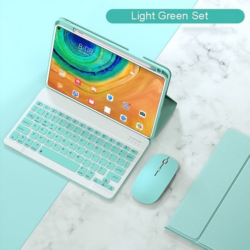 [시요] 마그네틱 키보드 케이스 Xiaomi Mipad 5 키보드 마우스 케이스 Xiami Xaomi Xiaomi Mi Pad 5 Pro 연필 홀더 타블렛 케이스, Light Green, ForXiaomiPad5, ForXiaomiPad5