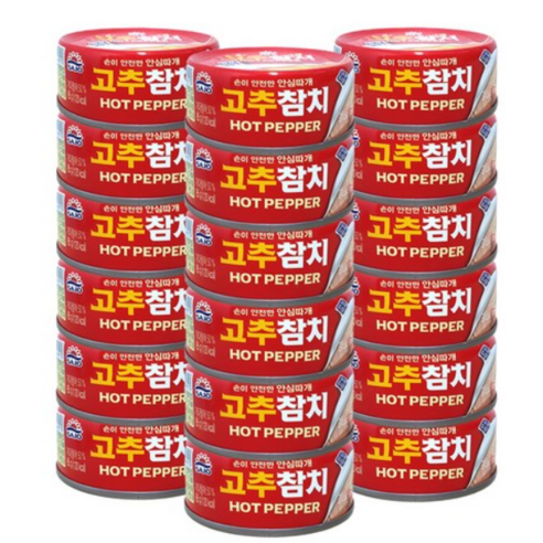 사조 고추참치 안심따개, 100g, 18개