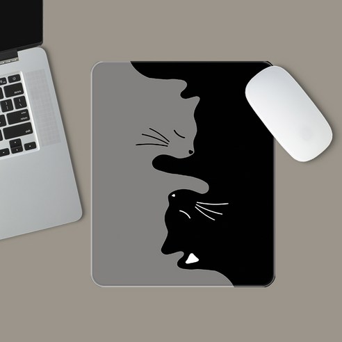 고양이 마우스 패드 사무실 가정용 작은 책상 컴퓨터 라이트 데스크 패드, 작은 크기의 마우스 패드-포옹 고양이, 250x190mm, 1.3mm