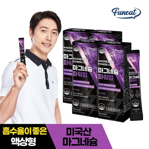 퍼니트 액상형 고함량 마그네슘 에너지 파워업 15포 x 4박스, 300g, 4개