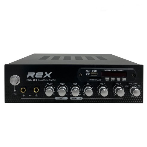 REX-202 200W USB/블루투스/ SD/FM 라디오/외부입력 앰프 매장용앰프