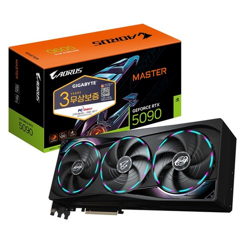 압도적인 성능, 궁극의 게이밍 경험: GIGABYTE AORUS 지포스 RTX 5090 MASTER D7 32GB 심층 분석 5090어로스마스터