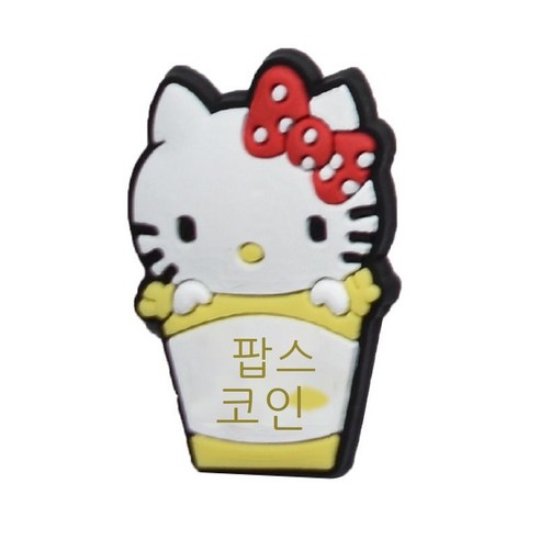 만화 귀여움 KT 고양이 시리즈 pvc 소프트 고무신 위 장식 단추 구멍 신발 꽃 신발 단추 다국적, 19