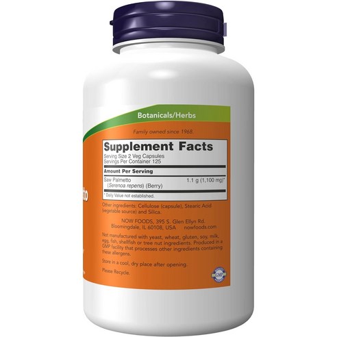나우푸드 쏘팔메토 베리 550 mg 250정