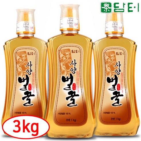 담터 사양벌꿀 1kgX3개 총3kg, 1kg, 3개