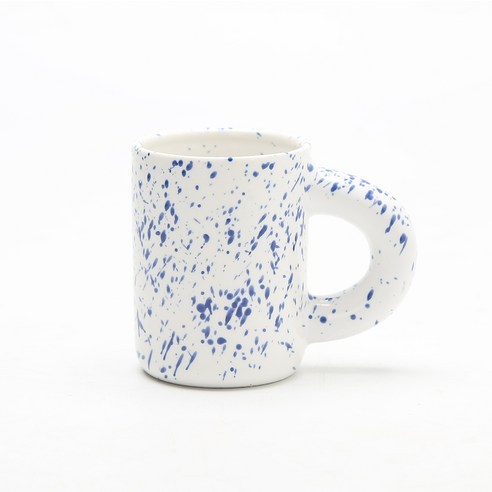 DFMEI 북유럽 창의 도자기 머그컵 개성잉크젯 디자인 커피잔 가정용 물컵, 아백색잉크, 201-300ml