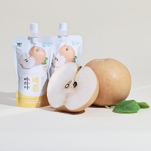 배즙 캠핑음료 어린이 간편한 포장 100% 국내산 생과 착즙 살균, 배즙 60포, 60개, 100ml