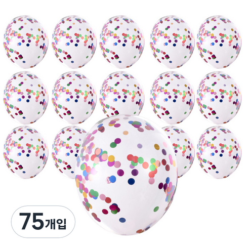 윰스 샤인스팽글 파티풍선, 레인보우, 75개입