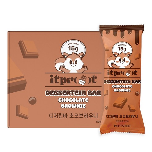 잇프롯 디저틴바 초코브라우니 맛 프로틴바 단백질바 다이어트간식, 9개, 50g