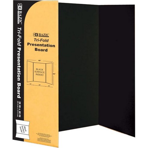 창의적 표현의 무한한 가능성, BAZIC 트라이폴드 프레젠테이션 보드 24팩 트라이폴드
