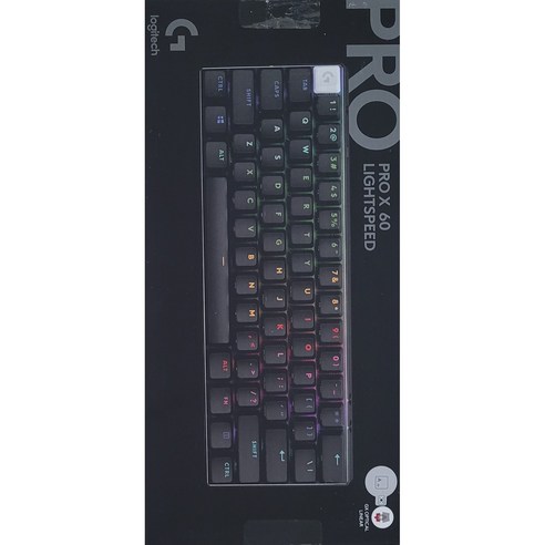 로지텍 PRO X 60 LIGHTSPEED 게이밍 키보드, 블랙 리니어, YR0090, 적축