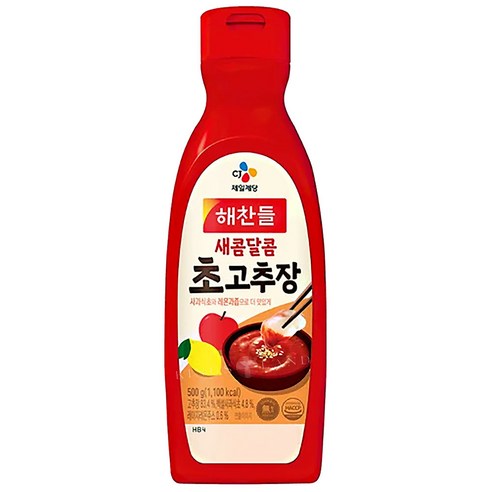 CJ제일제당 풍미업 해찬들 새콤달콤 초고추장 500g (튜브) 캠핑필수템 간편요리 분식 쏘울푸드 발효식품 자취템 간편식, 7개