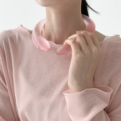 블루씨티 얼려쓰는 아이스 냉감 넥밴드 넥 튜브, 핑크