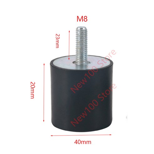 휠체어 부품 암 댐퍼 M8 피트 마운팅 고무 마운트 진동 보빈 아이솔레이터 M6 V 방지 스레드, M8 40x20mm, 1개