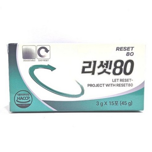 본사정품) 리셋80 3g x 15포, 3개, 15회분