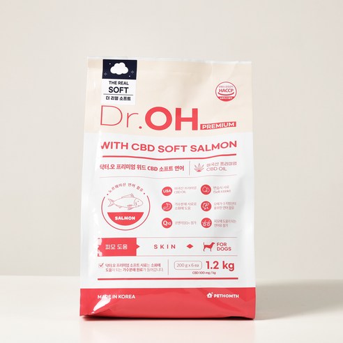 닥터오 프리미엄 위드 햄프씨드 더 리얼 소프트 사료, 1개, 1.2kg, 연어