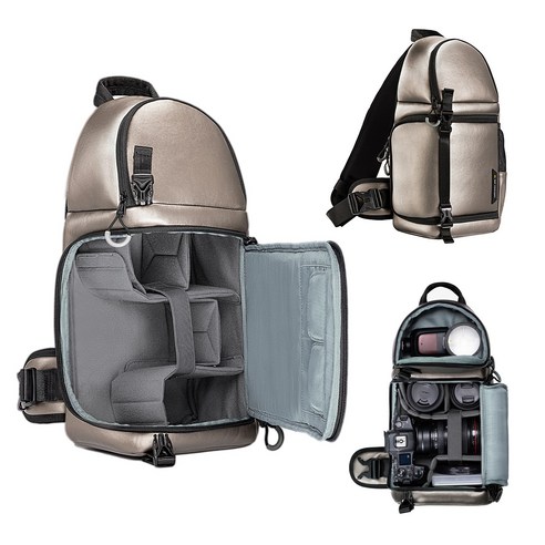 K&F CONCEPT 베타 카메라 메신져 슬링백 10L KF13.141, 실버, 1개