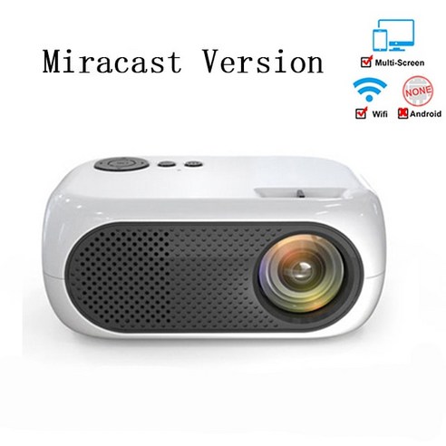 스마트 미니 프로젝터 캠핑용빔프로젝터 HD 고해상도 휴대용 가정용 미니 미러링 스마트빔 미니빔, 03. 화이트 옐로우_사진과같음 10 미니 빔프로젝터 Salange 미니빔프로젝트1200 루멘 640*480P 지원 풀 HD 1080P 휴대용 비머 LED 비디오 스마트 폰 홈 시어터, 24.White Miracast - 영국 플러그