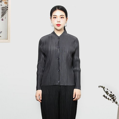 마담플리츠 먼슬리 플리츠 자켓 주름옷 이세이 긴팔