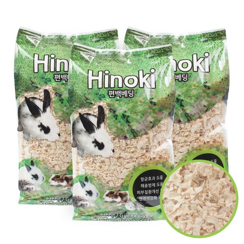 대용량 국산 프리미엄 히노끼 편백나무 베딩 400g, 3개