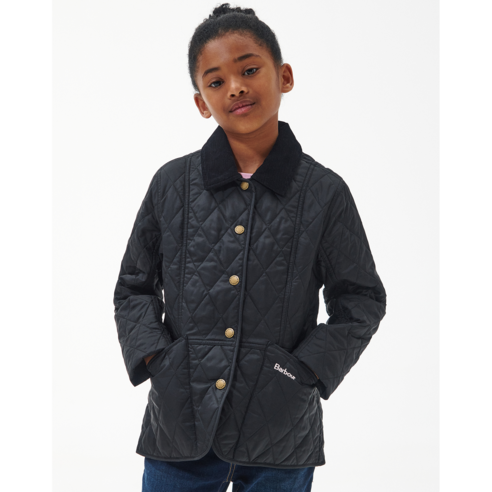 [Barbour Kids] 바버 키즈 블랙 퀼팅 자켓 (URJU3F701BK)