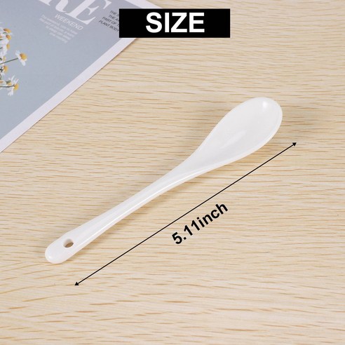 우아함과 기능성이 완벽하게 조화를 이룬 세라믹 티스푼 5종 세트