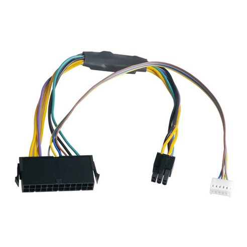 Retemporel ATX 메인 24Pin 암-6Pin Male 6Pin PCI-E PSU 전원 어댑터 공급 케이블 커넥터 HP Elite 8100 8200 8300 800G1, 1개, 사진 색상