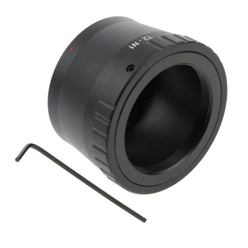 T2-N1 T2/M42 T-마운트 렌즈 니콘 1 V3 J2 J1 V2 V1용 니키 카메라 마운트 어댑터, 설명, 블랙, 설명