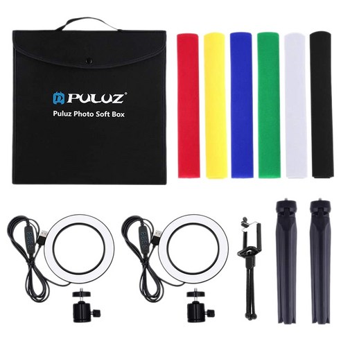 노 브랜드 Puluz 휴대용 소프트 박스 30x30cm 라이트 스튜디오 Led 사진 및 태블릿 용 6 색 배경, 소프트박스