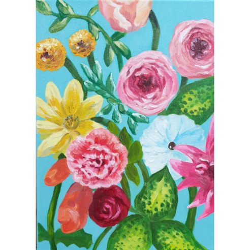 유화그리기 diy 보석십자수 40x50cm 세트 꽃 튤립 캔버스 시리즈 10종, 튤립 -2